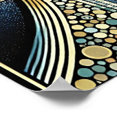 Abstrakt Ai Art | Frauengesicht Poster (Ecke)