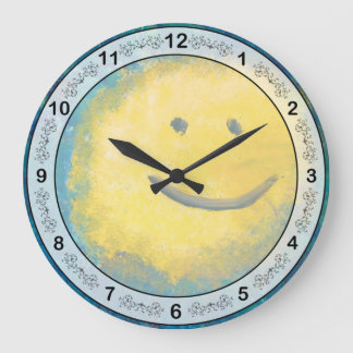 Abstrakt - Akryllisch - Happy Abstraction Große Wanduhr