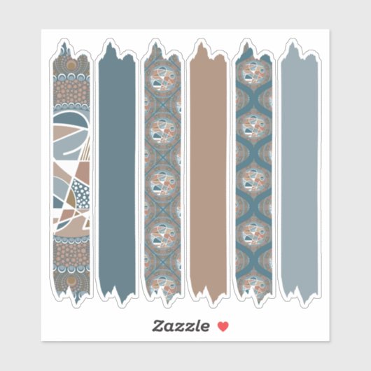 Abstrakt Akzent Dot Mandala Muster Waschband Aufkleber (Blatt)