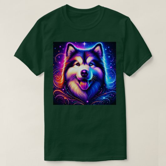 Abstrakt Alaskan Malamute TShirt (Design vorne)