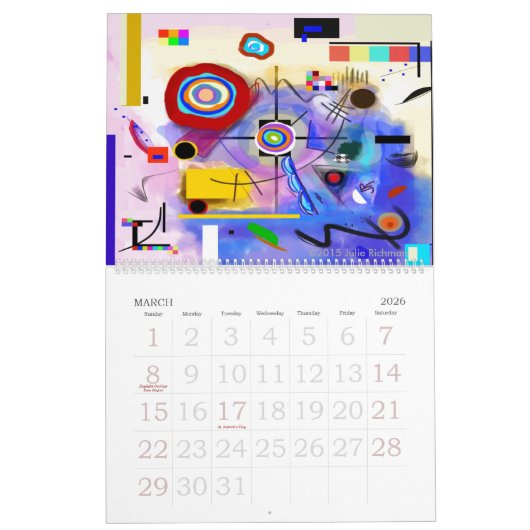 Abstrakt alle neue Digital-Kunst durch Julie Kalender (Mär 2026)