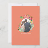 Abstrakt Aloha Watercolor Floral Save the Date (Rückseite)