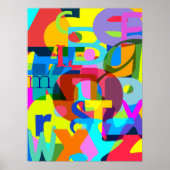 Abstrakt Alphabet Moderne Kunst Poster (Vorne)