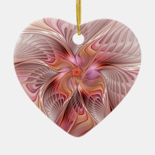 Abstrakt Angel Colorful Fantasy Fraktal Kunst, Dic Keramik Ornament (Vorne)