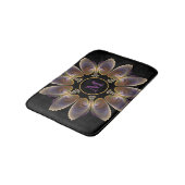 Abstrakt Angel Wings Mandala Fraktal Monogram Badematte (Schrägansicht)