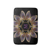 Abstrakt Angel Wings Mandala Fraktal Monogram Badematte (Vorderseite Vertikal)