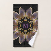 Abstrakt Angel Wings Mandala Fraktal Monogram Badhandtuch Set (Handtuch)