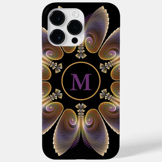 Abstrakt Angel Wings Mandala Fraktal Monogram Case-Mate iPhone Hülle (Rückseite)