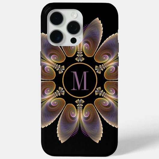 Abstrakt Angel Wings Mandala Fraktal Monogram Case-Mate iPhone Hülle (Rückseite)