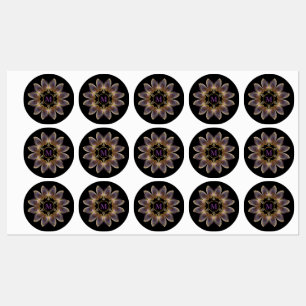 Abstrakt Angel Wings Mandala Fraktal Monogram Etiketten