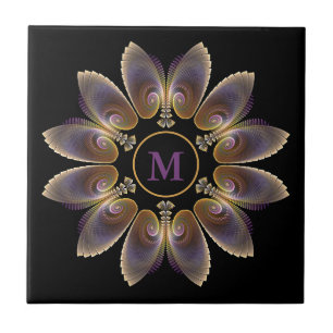 Abstrakt Angel Wings Mandala Fraktal Monogram Fliese