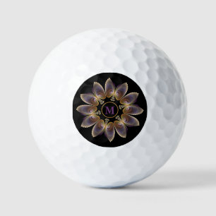 Abstrakt Angel Wings Mandala Fraktal Monogram Golfball