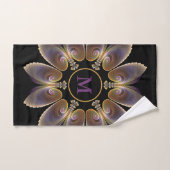 Abstrakt Angel Wings Mandala Fraktal Monogram Handtuch (Handtuch)
