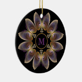 Abstrakt Angel Wings Mandala Fraktal Monogram Keramik Ornament (Rechts)