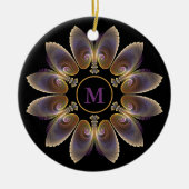 Abstrakt Angel Wings Mandala Fraktal Monogram Keramik Ornament (Vorne)