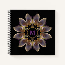 Abstrakt Angel Wings Mandala Fraktal Monogram