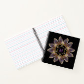 Abstrakt Angel Wings Mandala Fraktal Monogram Notizblock (Innenseite)