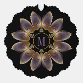 Abstrakt Angel Wings Mandala Fraktal Monogram Ornament Karte (Vorderseite)