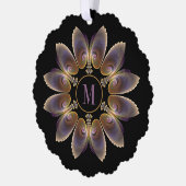 Abstrakt Angel Wings Mandala Fraktal Monogram Ornament Karte (Links)