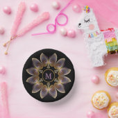 Abstrakt Angel Wings Mandala Fraktal Monogram Pappteller (Party)