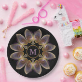 Abstrakt Angel Wings Mandala Fraktal Monogram Pappteller (Party)