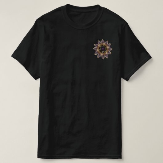 Abstrakt Angel Wings Mandala Fraktal Monogram T-Shirt (Design vorne)