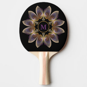 Abstrakt Angel Wings Mandala Fraktal Monogram Tischtennis Schläger