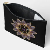 Abstrakt Angel Wings Mandala Fraktal Monogram Zubehörtasche (Offen)