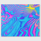 Abstrakt angesagte Neon-farbene psychedelische Flu Geschenkpapier (Flach)