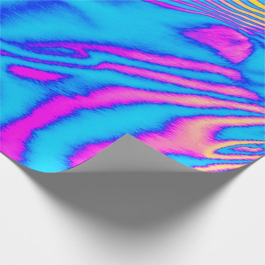 Abstrakt angesagte Neon-farbene psychedelische Flu Geschenkpapier (Ecke)