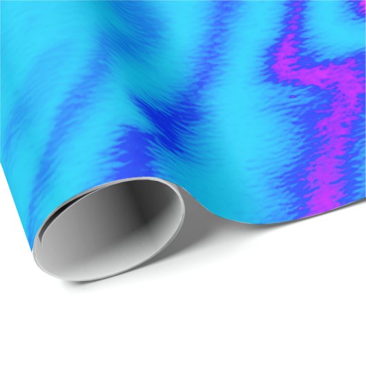 Abstrakt angesagte Neon-farbene psychedelische Flu Geschenkpapier (Rolleneckpunkt)