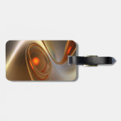 Abstrakt angesagtes und elegantes 3D-Design Gepäckanhänger (Rückseite horizontal)