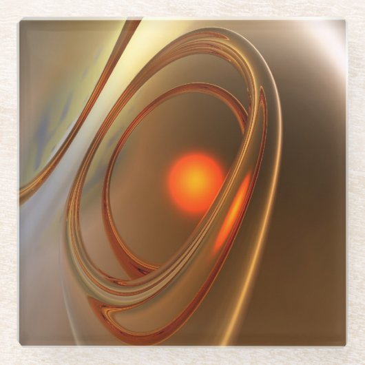 Abstrakt angesagtes und elegantes 3D-Design Glasuntersetzer (Vorderseite)