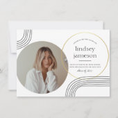 Abstrakt | Ankündigung von Blue Foto Abschluss (Vorderseite)