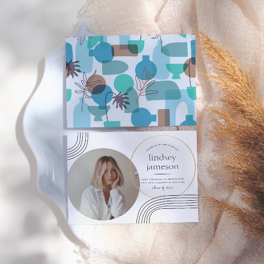 Abstrakt | Ankündigung von Blue Foto Abschluss