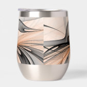 Abstrakt Anthracite Grau Siena Modernes Fraktal Ku (Rechts)