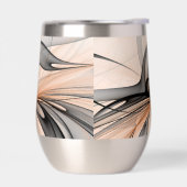 Abstrakt Anthracite Grau Siena Modernes Fraktal Ku (Links)