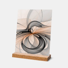 Abstrakt Anthracite Grau Siena Modernes Fraktal Ku Acrylschild