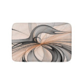 Abstrakt Anthracite Grau Siena Modernes Fraktal Ku Badematte (Vorderseite)