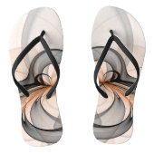 Abstrakt Anthracite Grau Siena Modernes Fraktal Ku Badesandalen (Fußbett)