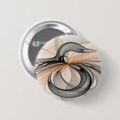 Abstrakt Anthracite Grau Siena Modernes Fraktal Ku Button (Vorne & Hinten)