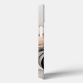 Abstrakt Anthracite Grau Siena Modernes Fraktal Ku Case-Mate iPhone Hülle (Rückseite / Rechts)