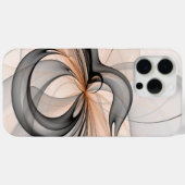 Abstrakt Anthracite Grau Siena Modernes Fraktal Ku Case-Mate iPhone Hülle (Rückseite (Horizontal))