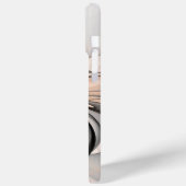 Abstrakt Anthracite Grau Siena Modernes Fraktal Ku Case-Mate iPhone Hülle (Rückseite / Links)