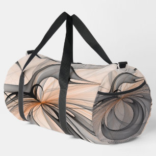 Abstrakt Anthracite Grau Siena Modernes Fraktal Ku Duffle Bag