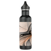 Abstrakt Anthracite Grau Siena Modernes Fraktal Ku Edelstahlflasche (Links)