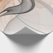 Abstrakt Anthracite Grau Siena Modernes Fraktal Ku Geschenkpapier (Ecke)