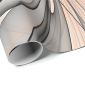 Abstrakt Anthracite Grau Siena Modernes Fraktal Ku Geschenkpapier (Rolleneckpunkt)