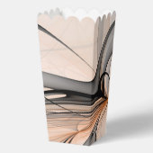 Abstrakt Anthracite Grau Siena Modernes Fraktal Ku Geschenkschachtel (Rückseite)