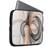 Abstrakt Anthracite Grau Siena Modernes Fraktal Ku Laptopschutzhülle (Vorne Rechts)